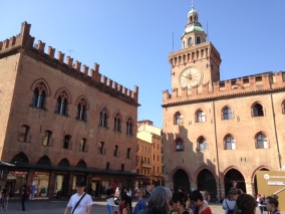 In the Piazza Maggiore of Bologna