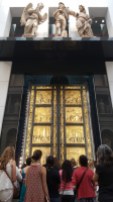 Viewing the Ghiberti's "Doors of Paradise" at the Museo dell'Opera del Duomo