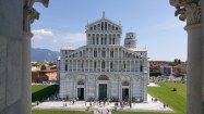 View of the Cathedral of Pisa and the Leaning Tower from the Baptistery of Pisa