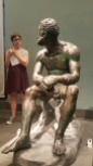 Caroline and the bronze Pugilist in the Palazzo Massimo in Rome