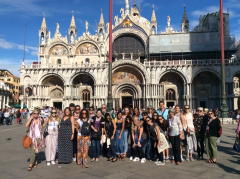 The Aegean Center in front of the Basilica of San Marco, Venice